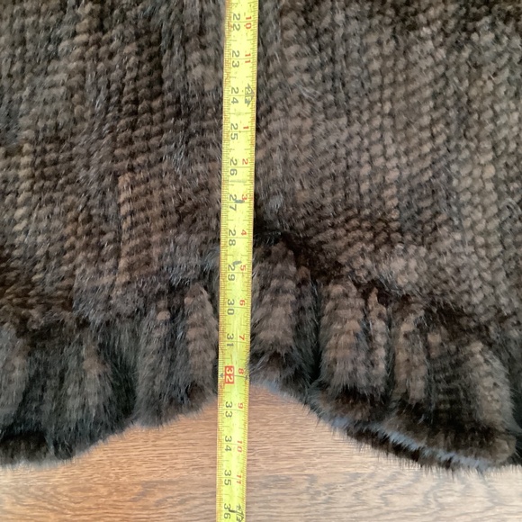 Belle Fare Modern Elegant Versatile Mahogany Knitted Mink Coat Stroller Jacket - Picture 12 of 15